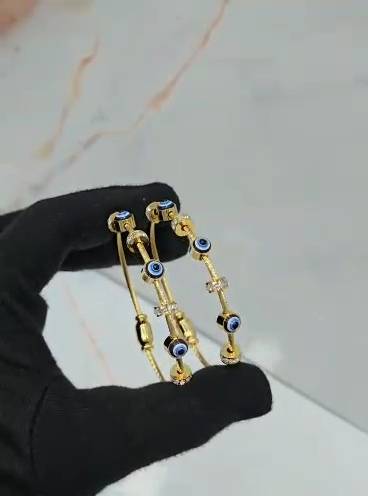 Evil eye antitarnish bangle