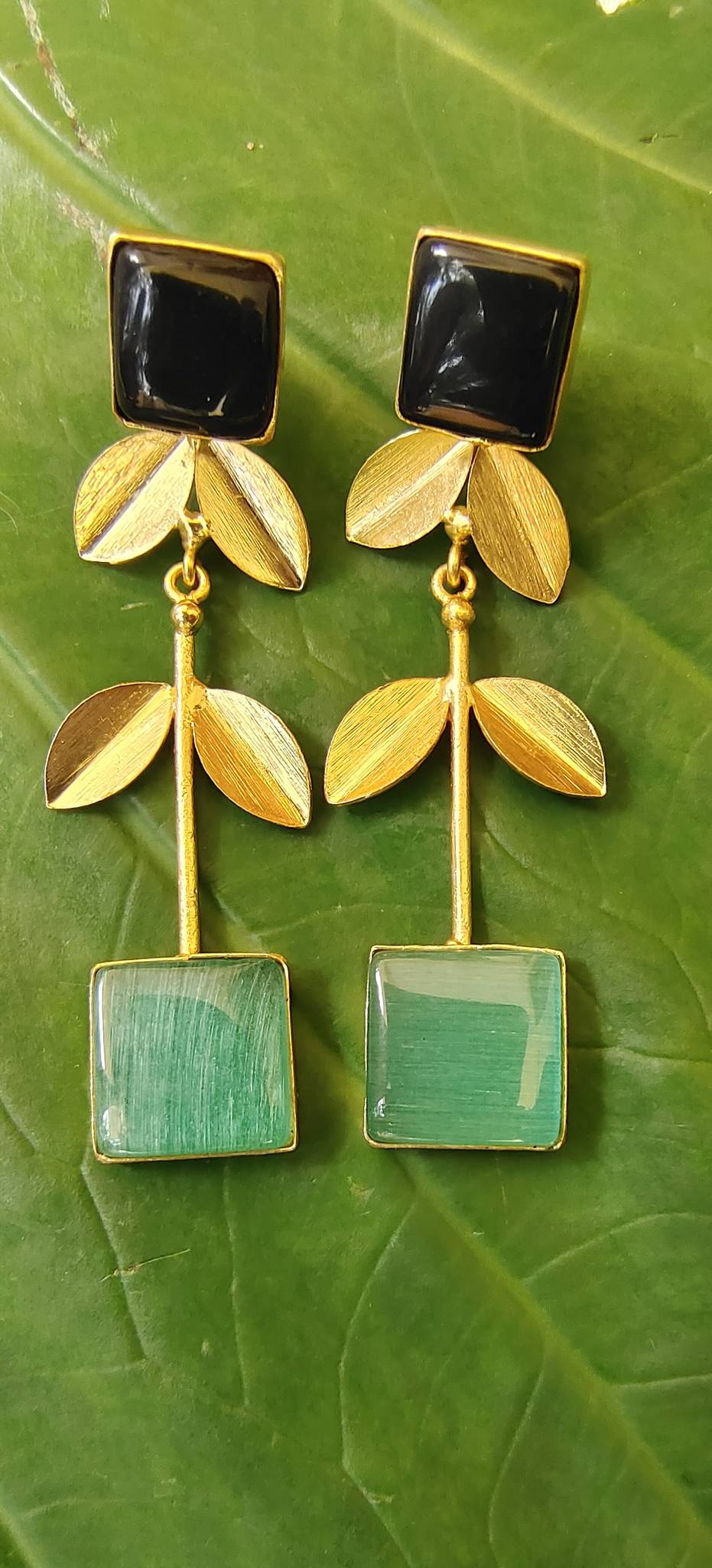leafy Bloom gemstone drops