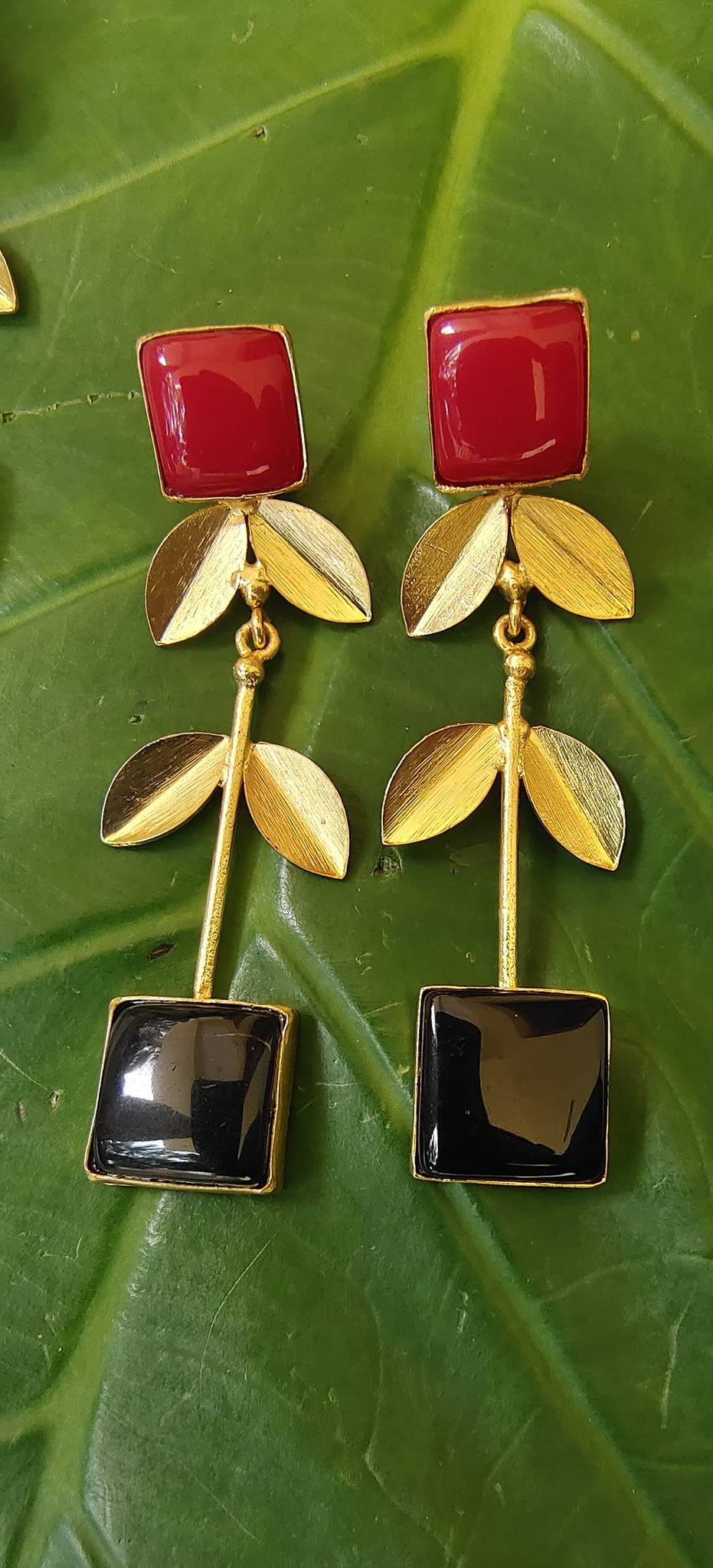 leafy Bloom gemstone drops