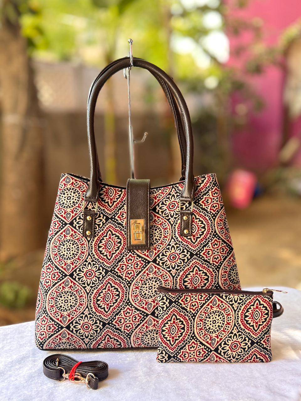 Moscow Print Double Partition Tote Bag