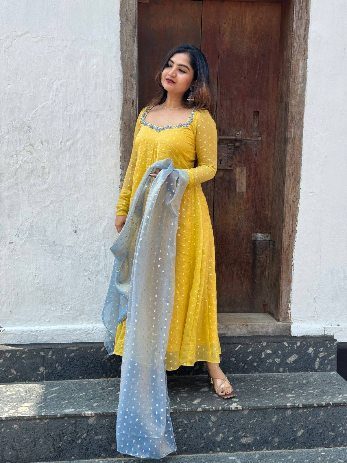 Buy Organza panelcut kurthi | Sreesha Design