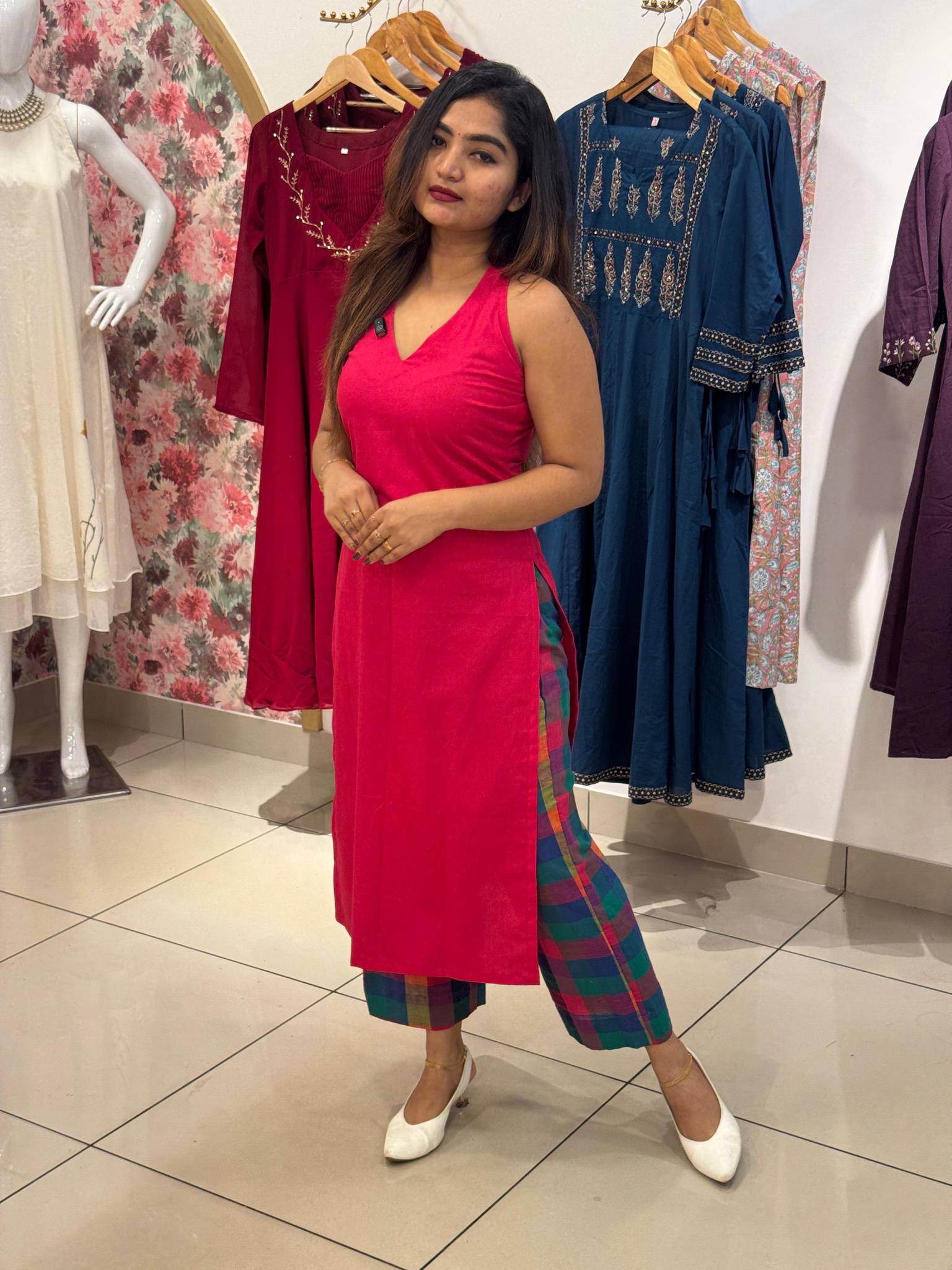 Buy Check cotton co ord set | Sreesha Design