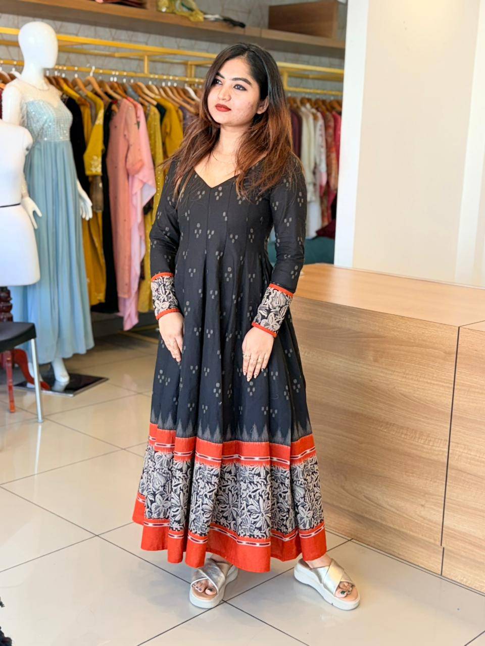 Buy Cotton flex panel cut kurthi | Sreesha Design