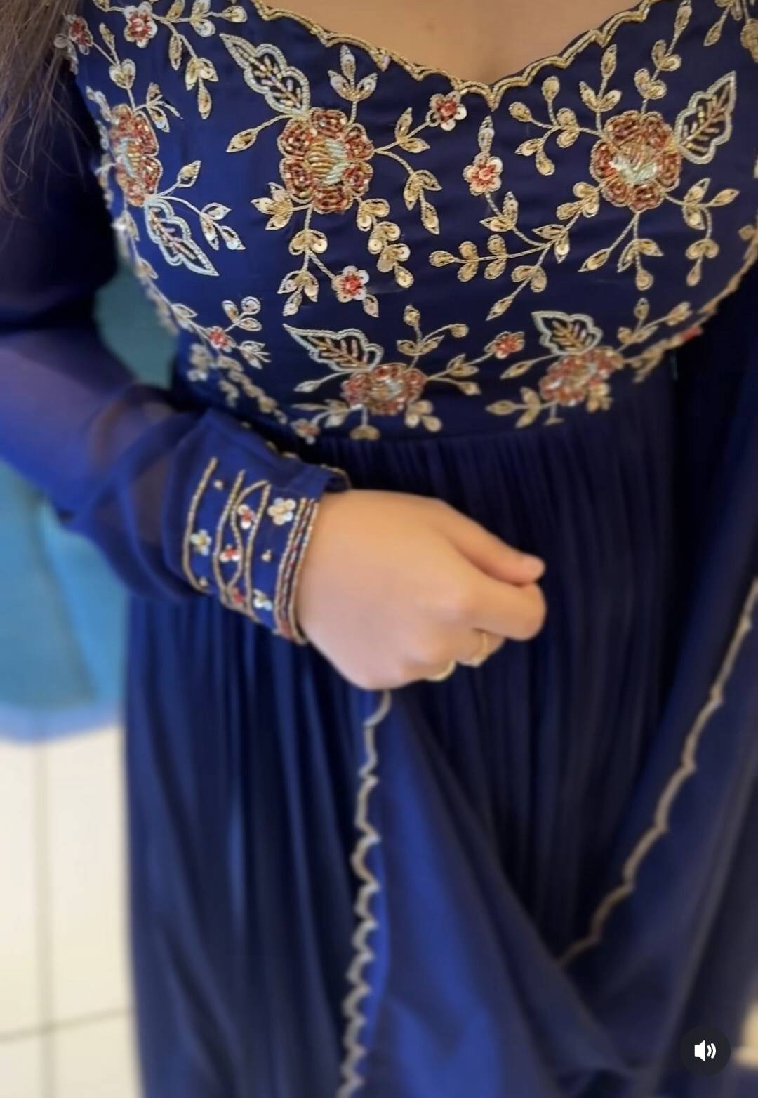 Silky georgette anarkali