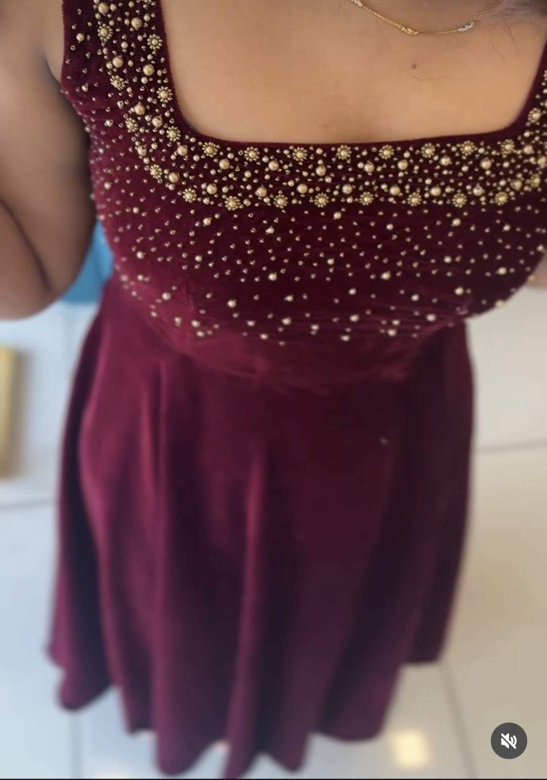 maroon Velvet umbrella top