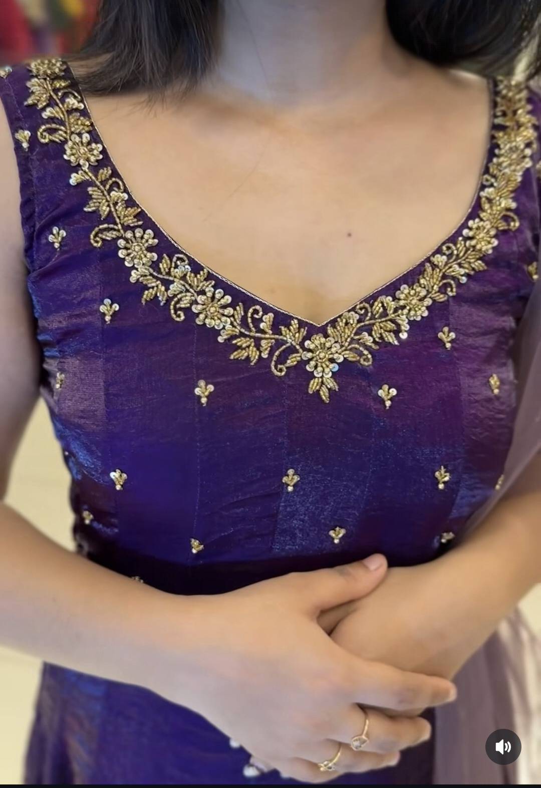 purple Velvet Organza Anarkali Set with Dhuppatta