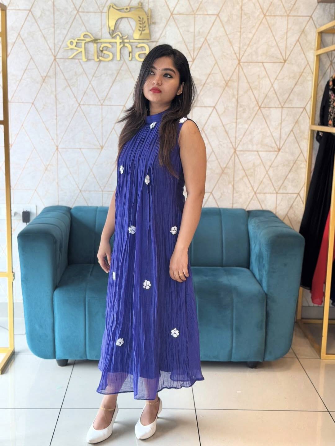 A-Line Pure Chandheri Kurti