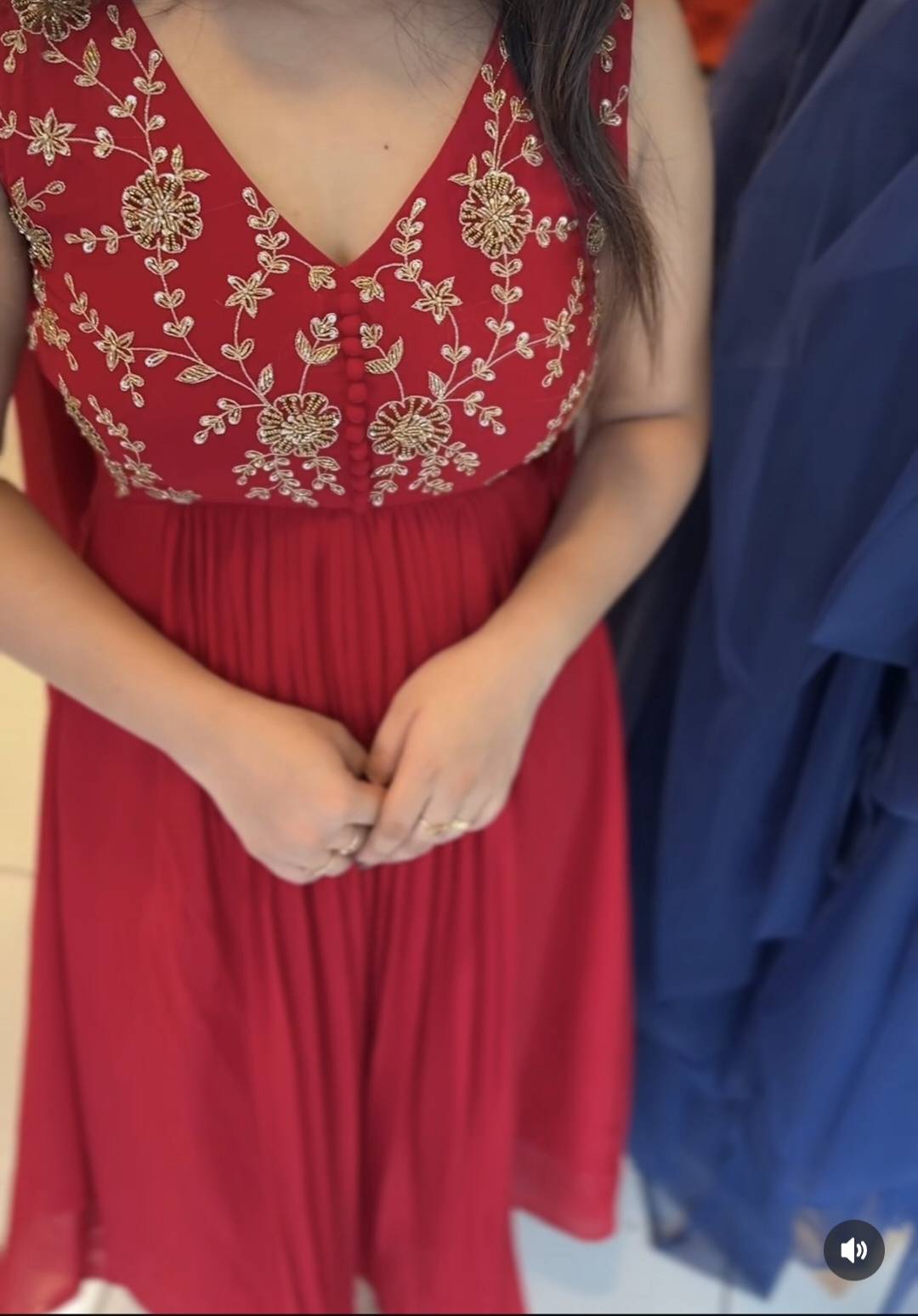 A-Line Georgette Top and Dupatta Set