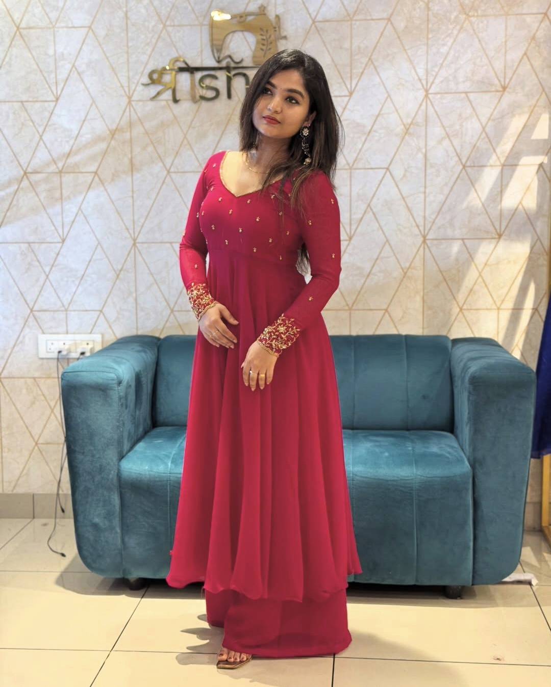 georgette top and palazzo