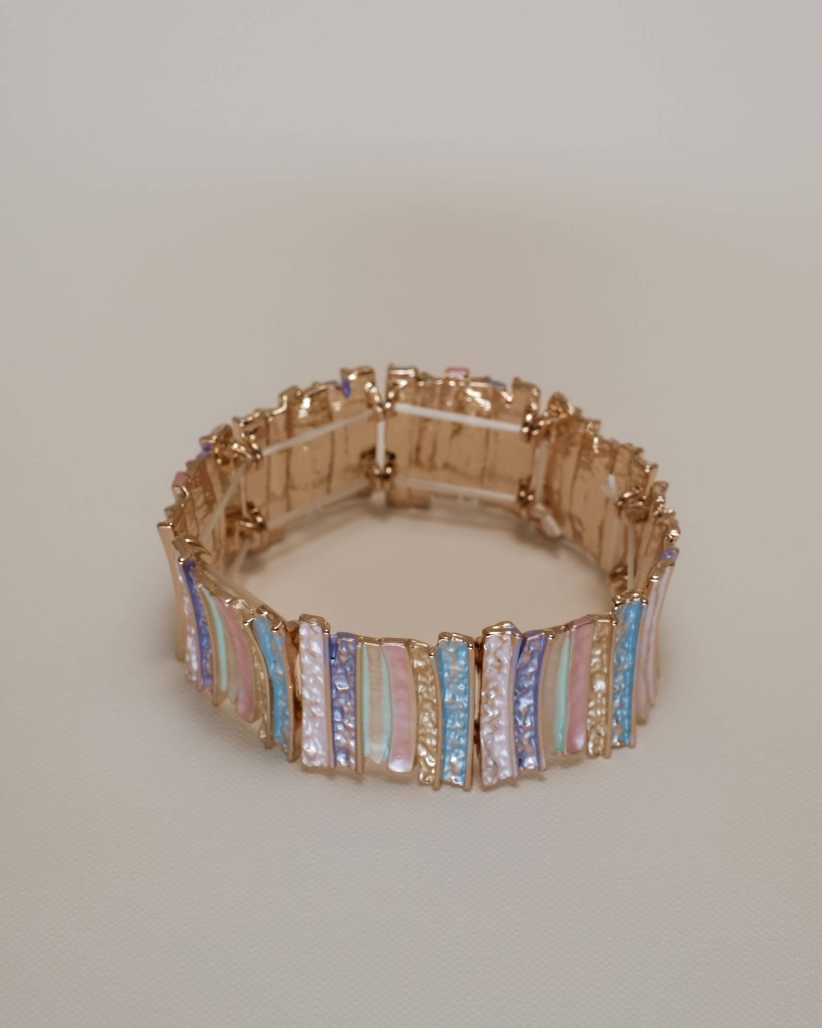 Pastel Strips Stretch Bangle
