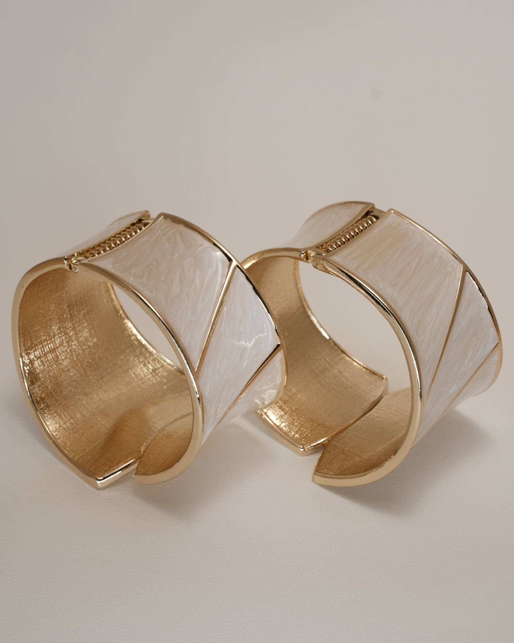 White Gold Wide Cuff