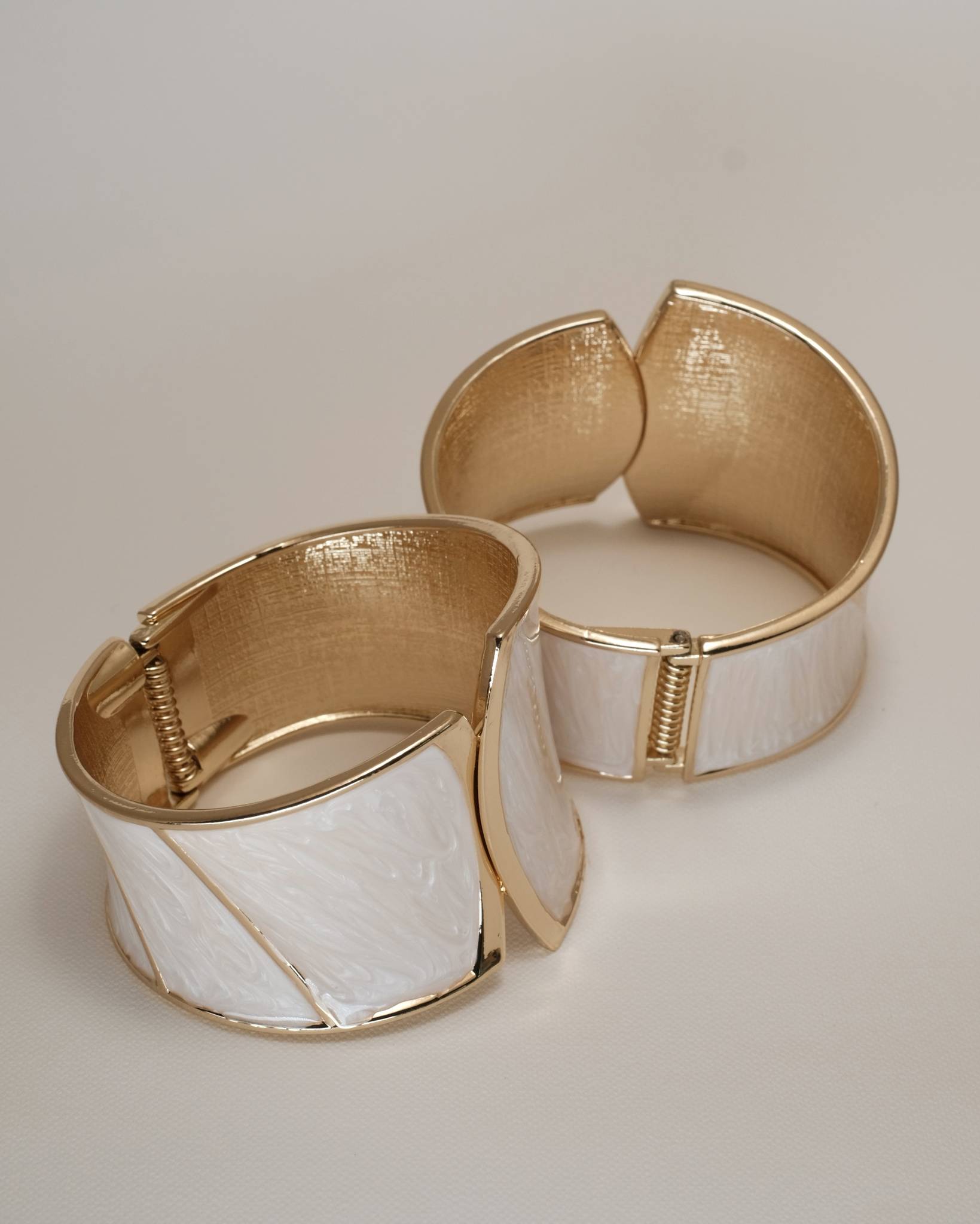 White Gold Wide Cuff