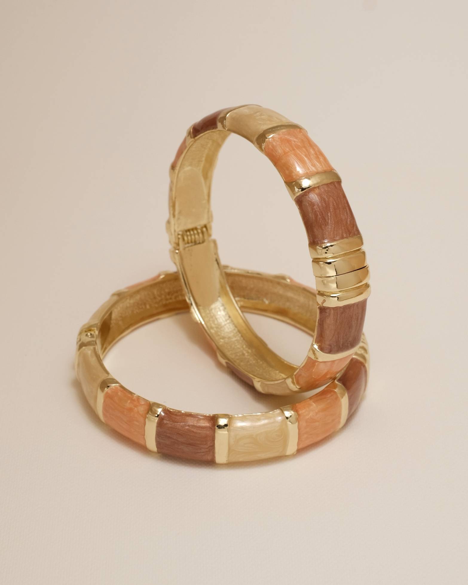 Vintage Tone Enamel Bangle (Open design)