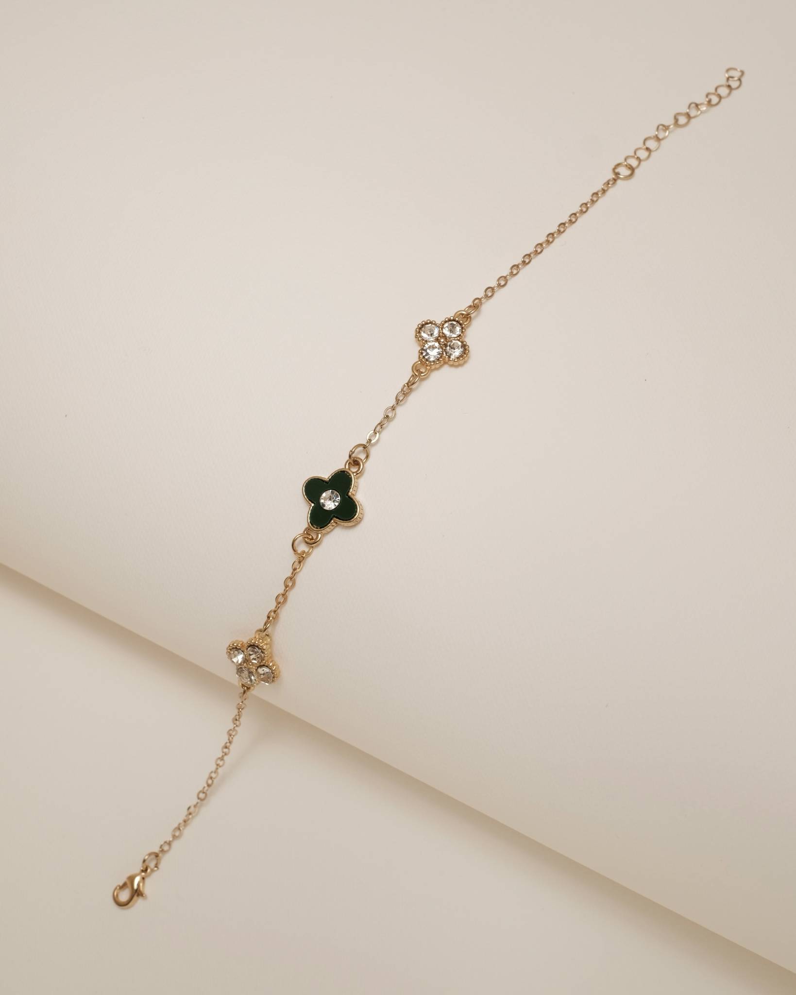 Deep Green Clover Bracelet