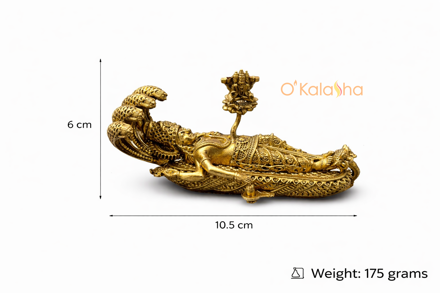 Divine Brass Ananthasayanam – Lord Padmanabha in Reclining Posture
