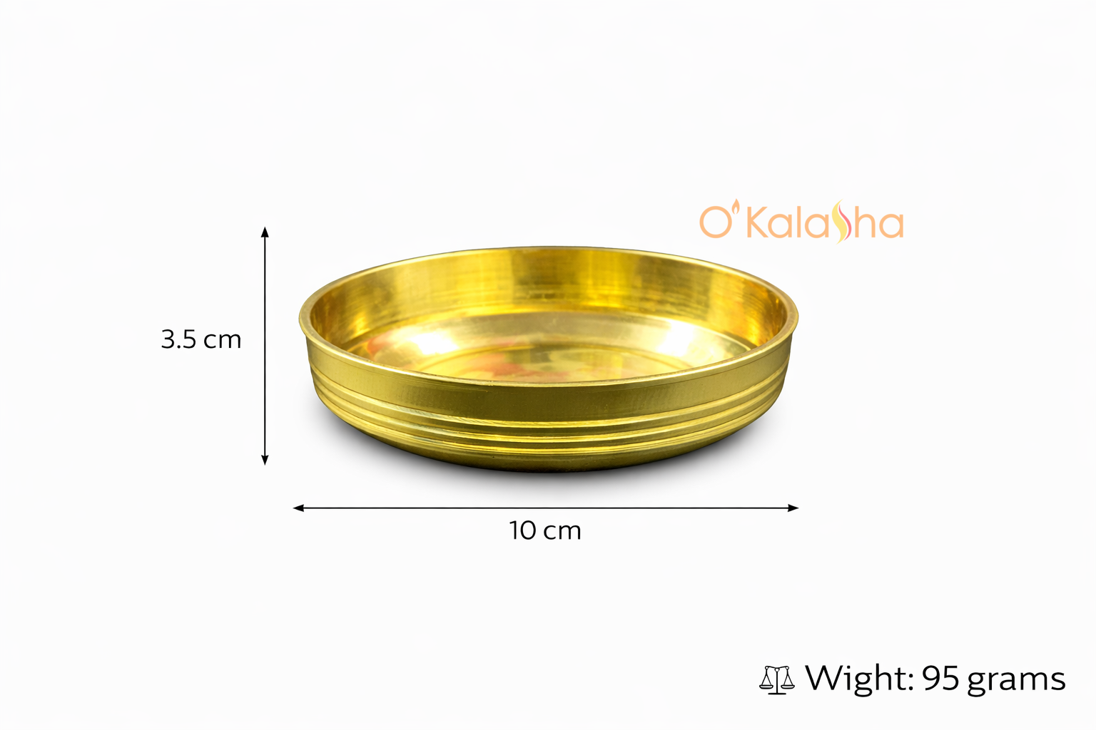 Brass Uruli with Unnikannan & Manjadikuru / Divine Kerala Decor Set – Polished Brass Uruli with Krishna & Red Lucky Seeds
